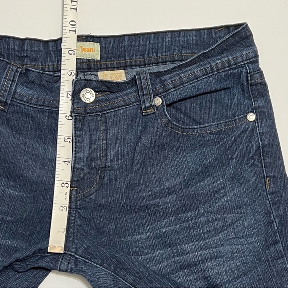 Y Jeans Skinny Jeans Dark Wash Rhinestone Embroidered Pockets FLAWED Size 9 - Picture 12 of 13